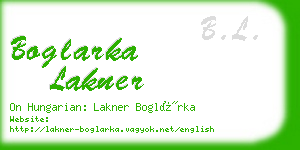 boglarka lakner business card